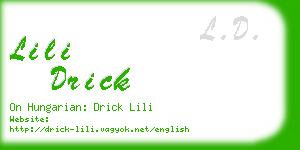 lili drick business card